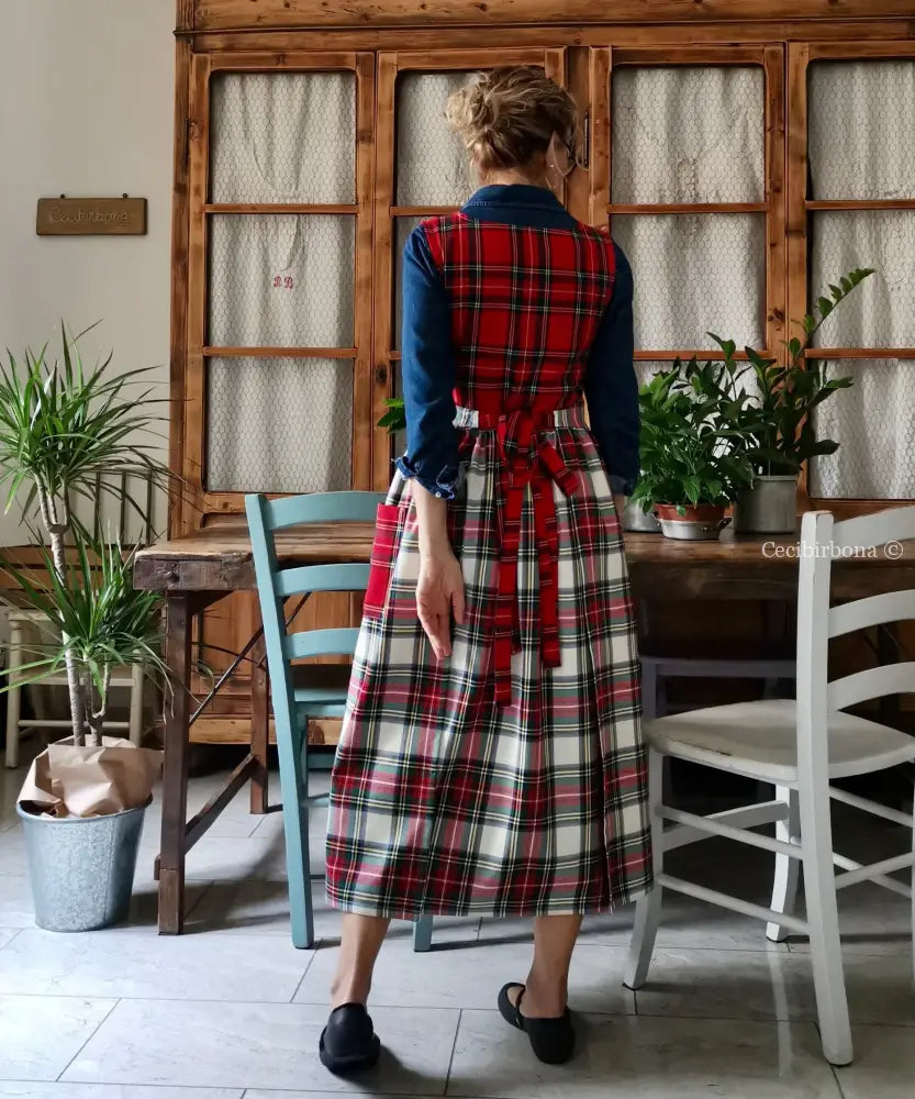 Grembiule in lana tartan patchwork (Ref. 374) grembiule donna tessuti moderni