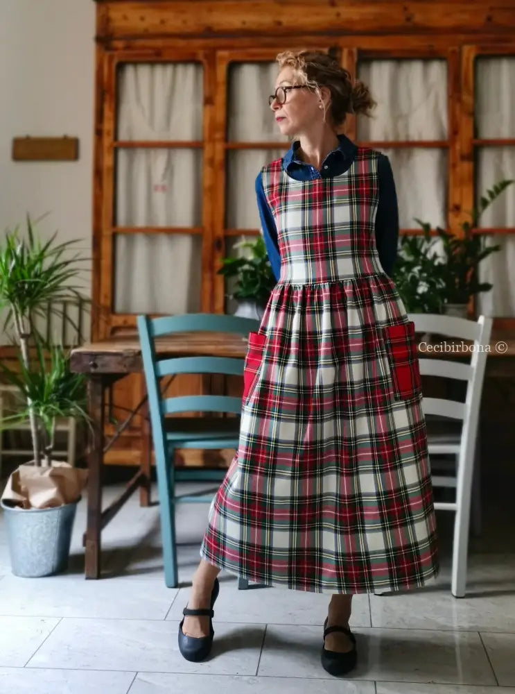 Grembiule in lana tartan patchwork (Ref. 374) grembiule donna tessuti moderni