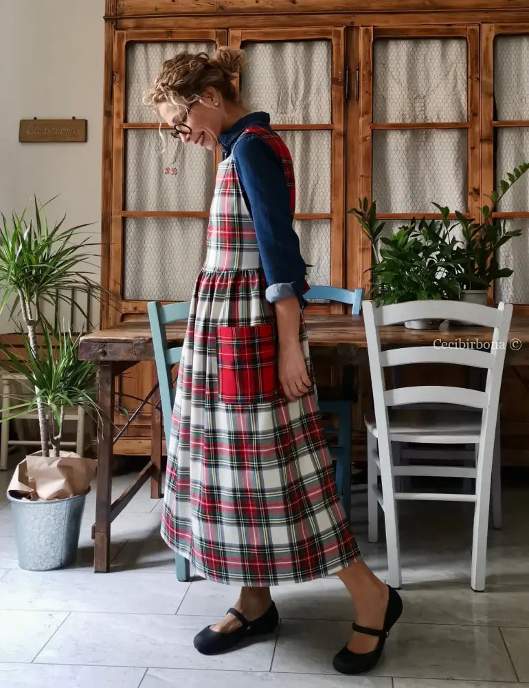 Grembiule in lana tartan patchwork (Ref. 374) grembiule donna tessuti moderni