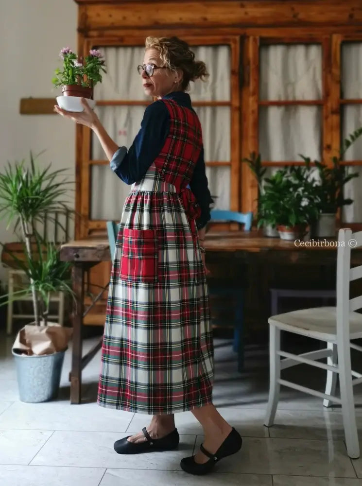Grembiule in lana tartan patchwork (Ref. 374) grembiule donna tessuti moderni