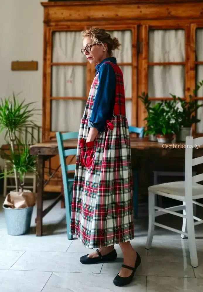 Grembiule in lana tartan patchwork (Ref. 374) grembiule donna tessuti moderni