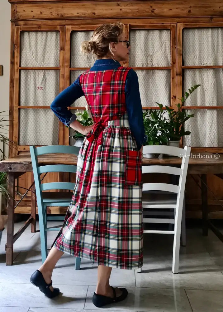 Grembiule in lana tartan patchwork (Ref. 374) grembiule donna tessuti moderni
