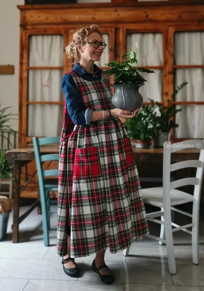 Grembiule in lana tartan patchwork (Ref. 374) grembiule donna tessuti moderni