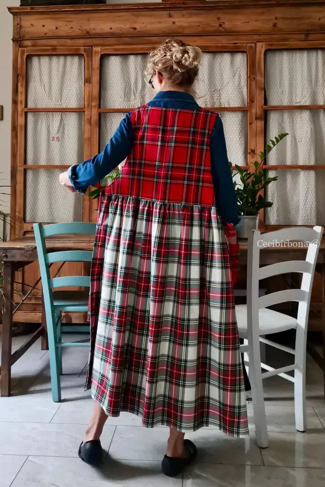 Grembiule in lana tartan patchwork (Ref. 374) grembiule donna tessuti moderni