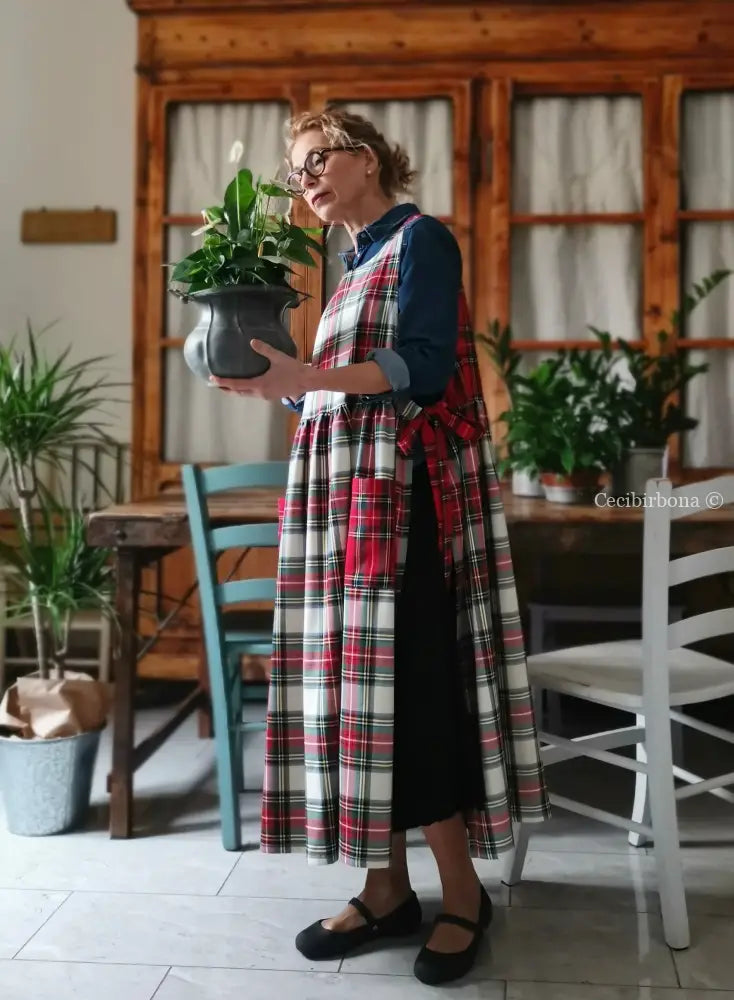 Grembiule in lana tartan patchwork (Ref. 374) grembiule donna tessuti moderni