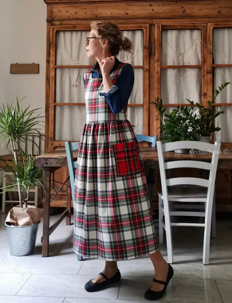 Grembiule in lana tartan patchwork (Ref. 374) grembiule donna tessuti moderni