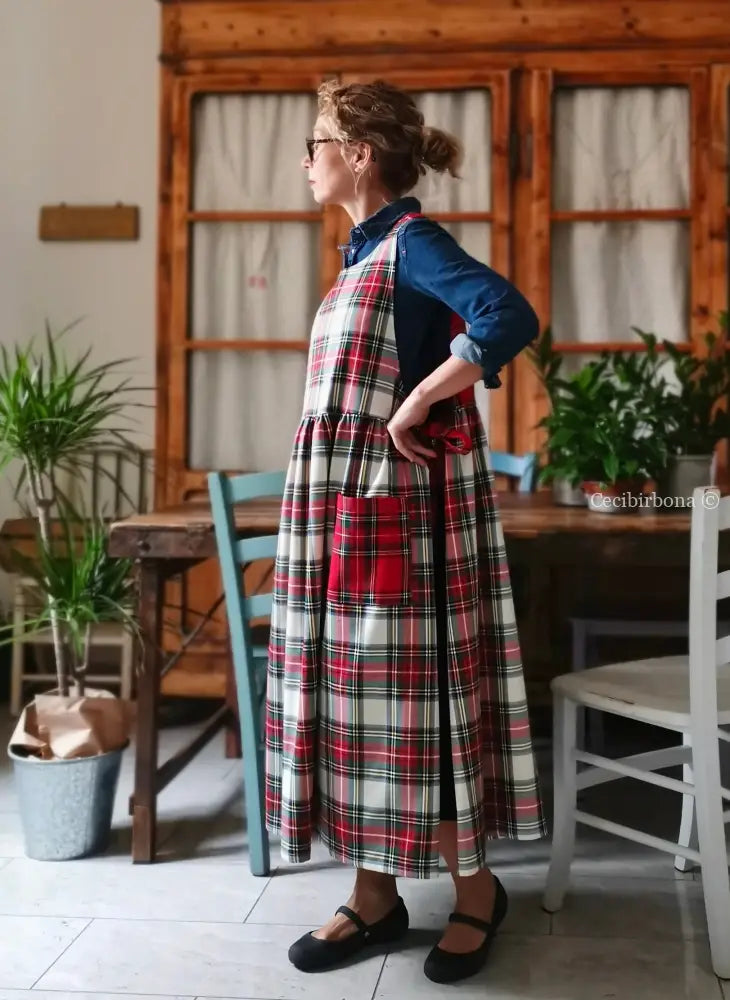 Grembiule in lana tartan patchwork (Ref. 374) grembiule donna tessuti moderni