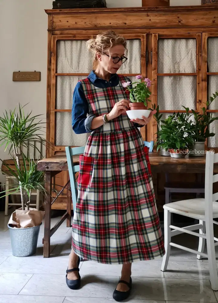 Grembiule in lana tartan patchwork (Ref. 374) grembiule donna tessuti moderni