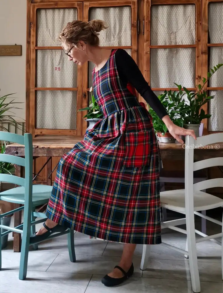 Grembiule in lana tartan patchwork (Ref. 375) grembiule donna tessuti moderni