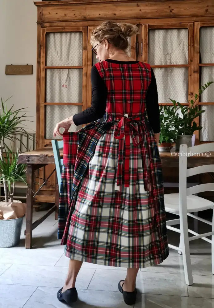 Grembiule in lana tartan patchwork (Ref. 375) grembiule donna tessuti moderni