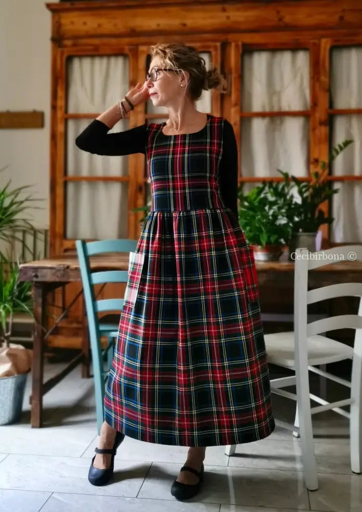 Grembiule in lana tartan patchwork (Ref. 375) grembiule donna tessuti moderni
