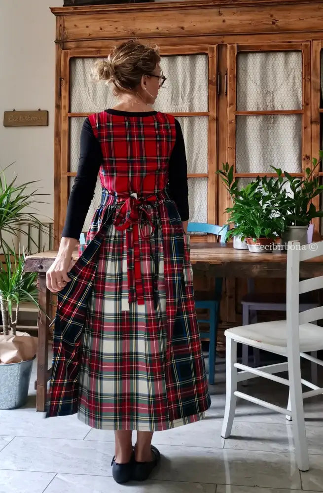 Grembiule in lana tartan patchwork (Ref. 375) grembiule donna tessuti moderni
