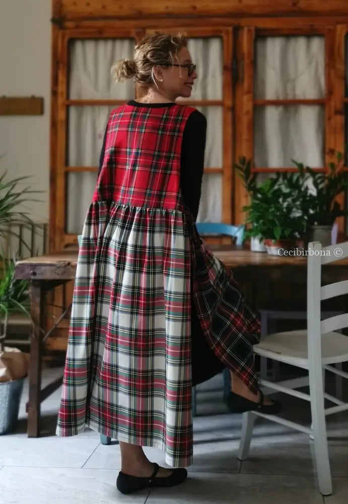Grembiule in lana tartan patchwork (Ref. 375) grembiule donna tessuti moderni