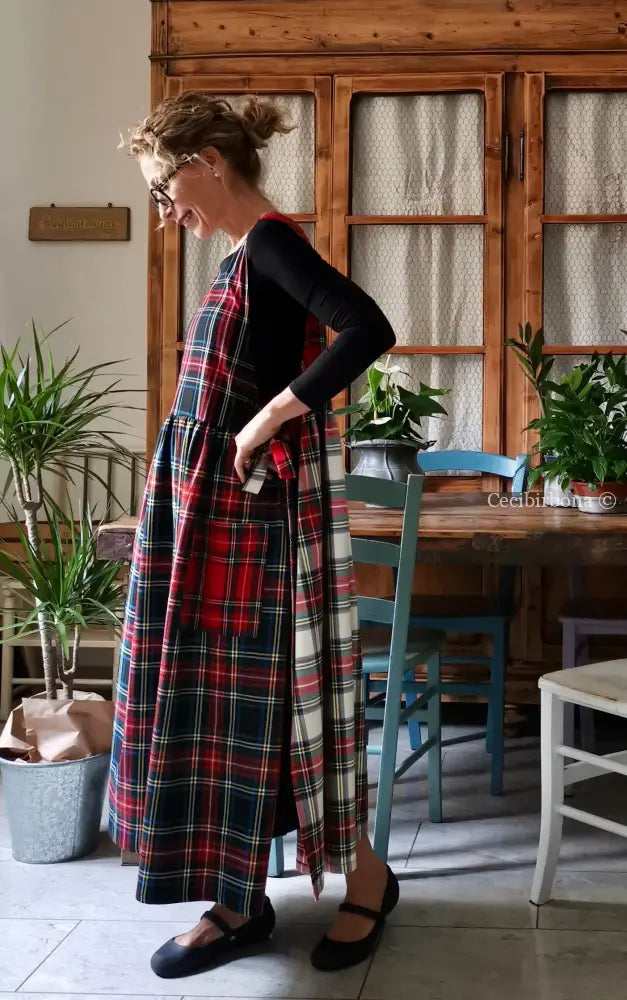 Grembiule in lana tartan patchwork (Ref. 375) grembiule donna tessuti moderni