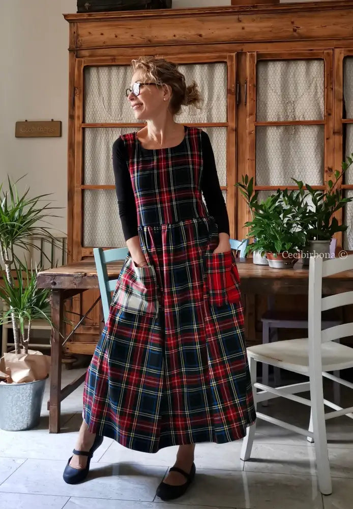 Grembiule in lana tartan patchwork (Ref. 375) grembiule donna tessuti moderni