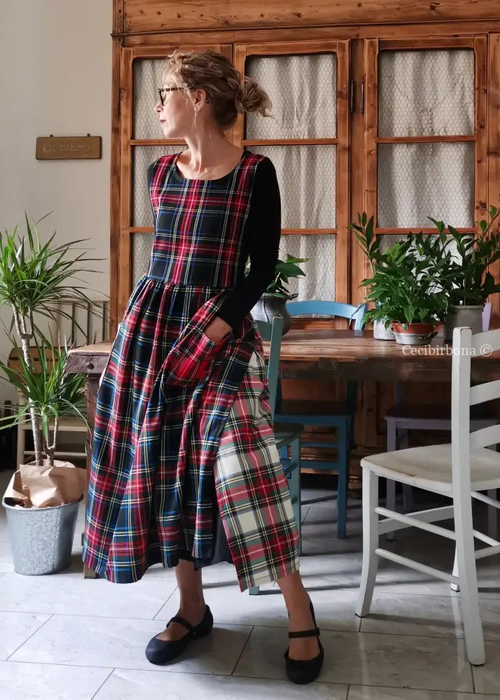 Grembiule in lana tartan patchwork (Ref. 375) grembiule donna tessuti moderni