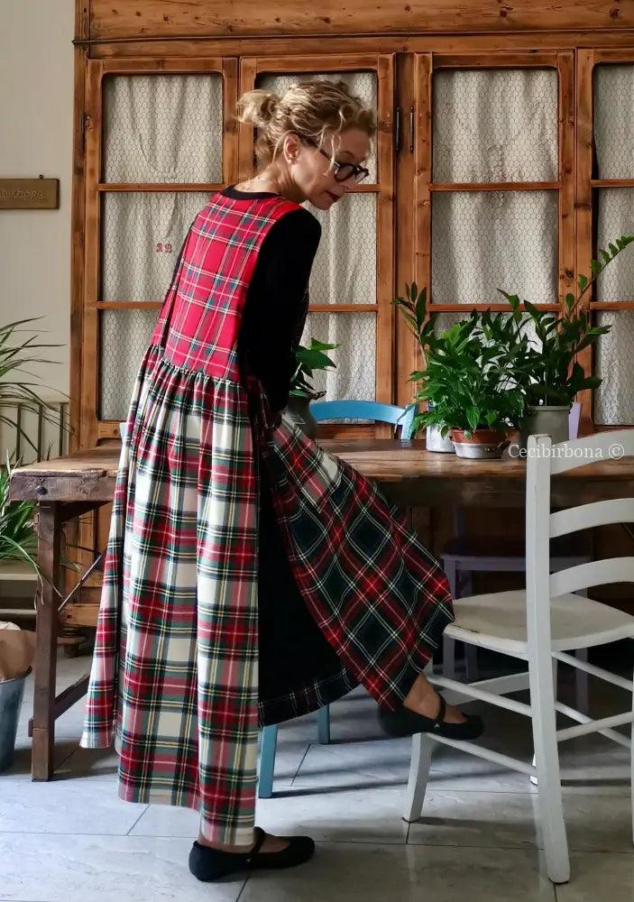 Grembiule in lana tartan patchwork (Ref. 375) grembiule donna tessuti moderni