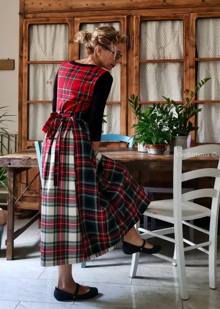 Grembiule in lana tartan patchwork (Ref. 375) grembiule donna tessuti moderni
