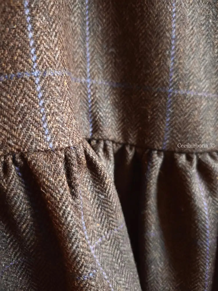 Grembiule in lana tweed marrone (Ref. 443) grembiule donna tessuti moderni