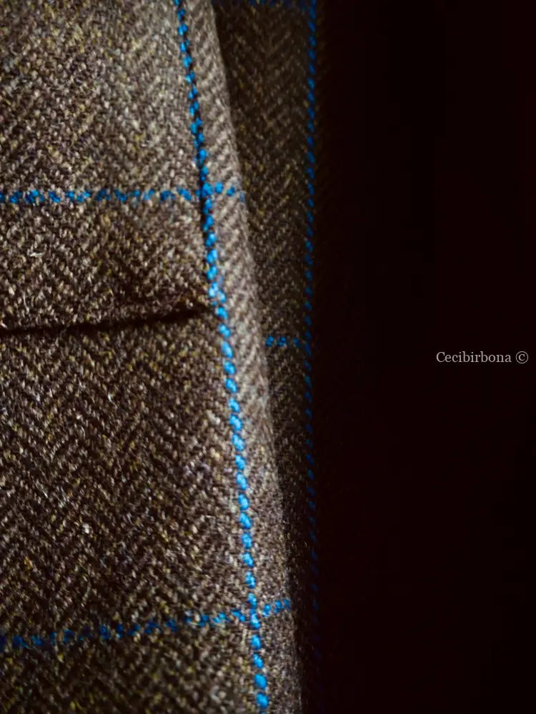 Grembiule in lana tweed marrone (Ref. 443) grembiule donna tessuti moderni