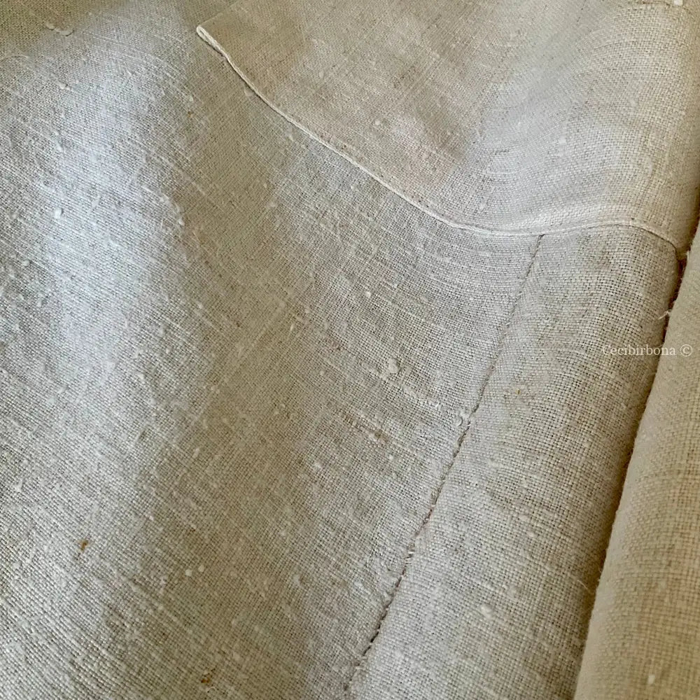 Grembiule in lino con monogramma rosso AN (Ref. 160) grembiule donna tessuti antichi