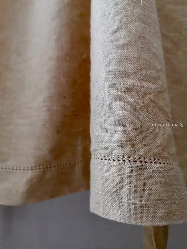 Grembiule in lino e canapa con sfilatura (Ref. 159) grembiule donna tessuti antichi