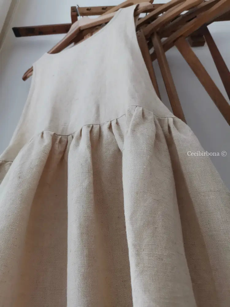 Grembiule in lino e canapa con sfilatura (Ref. 159) grembiule donna tessuti antichi