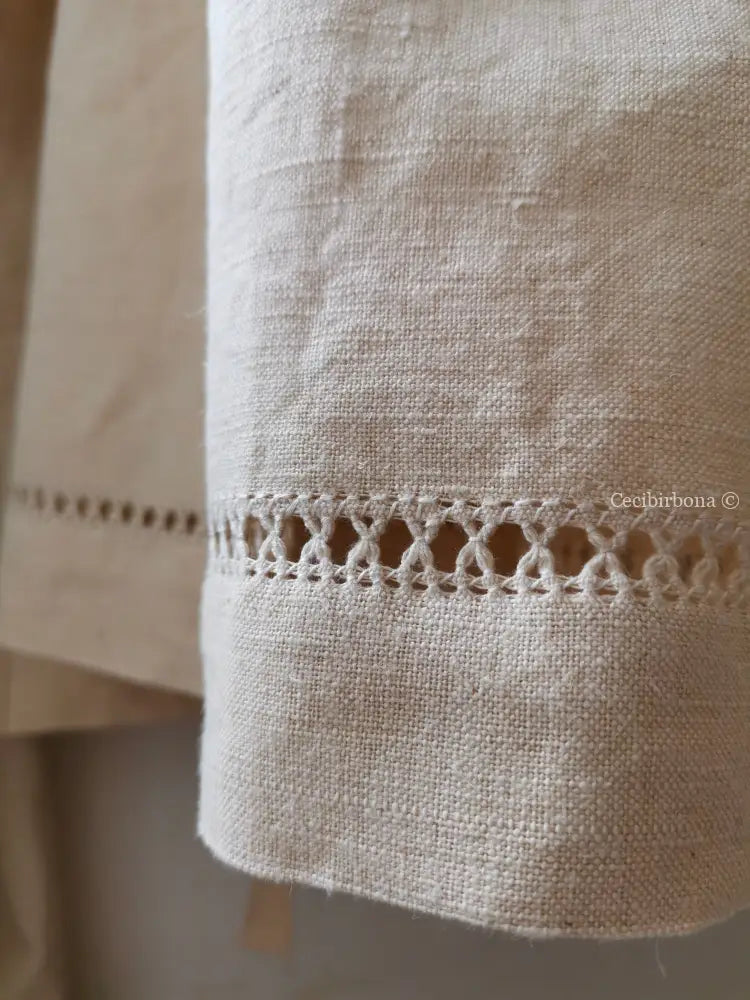 Grembiule in lino e canapa con sfilatura (Ref. 159) grembiule donna tessuti antichi