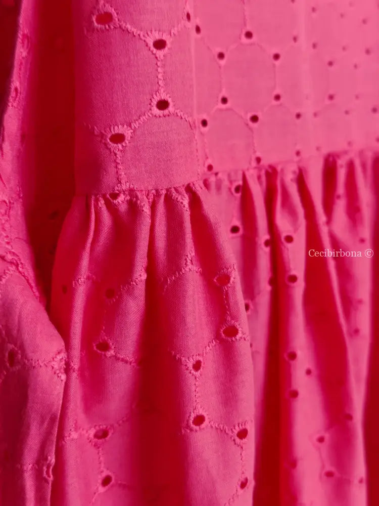 Grembiule in sangallo rosa fucsia (Ref. 329) grembiule donna tessuti moderni