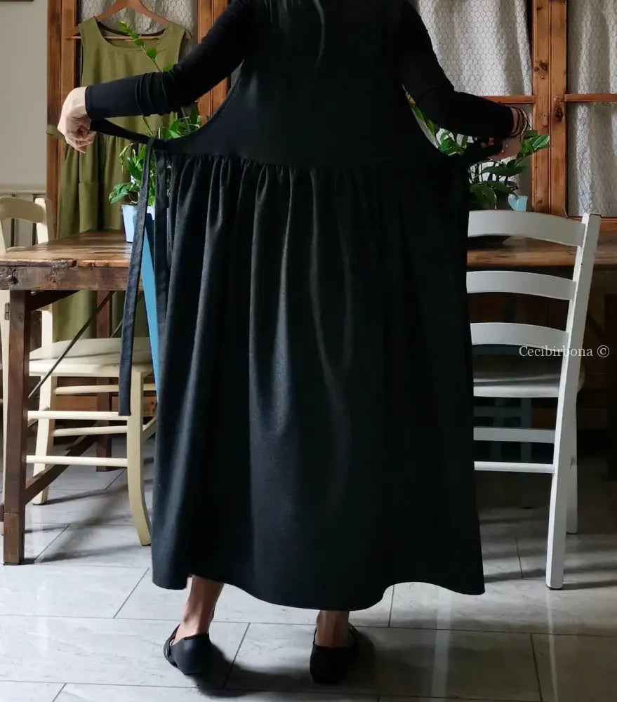 Grembiule invernale grigio scuro (Ref. 365) grembiule donna tessuti moderni