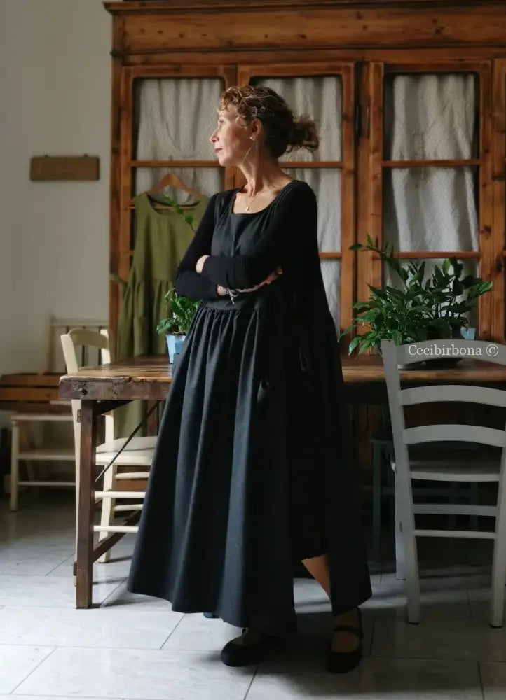 Grembiule invernale grigio scuro (Ref. 365) grembiule donna tessuti moderni