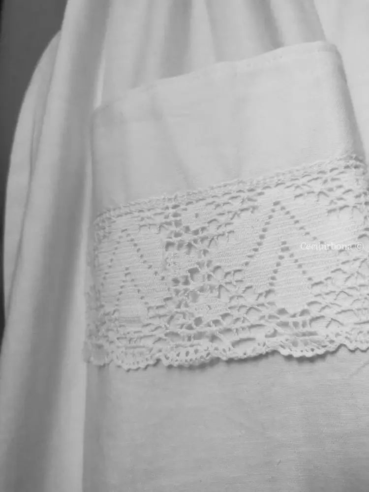 Grembiule lungo da cucina con pizzo (Ref. 14) grembiule donna tessuti antichi