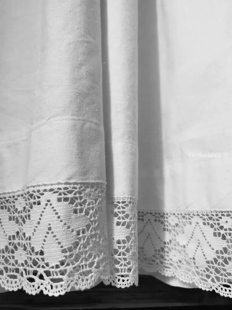 Grembiule lungo da cucina con pizzo (Ref. 14) grembiule donna tessuti antichi