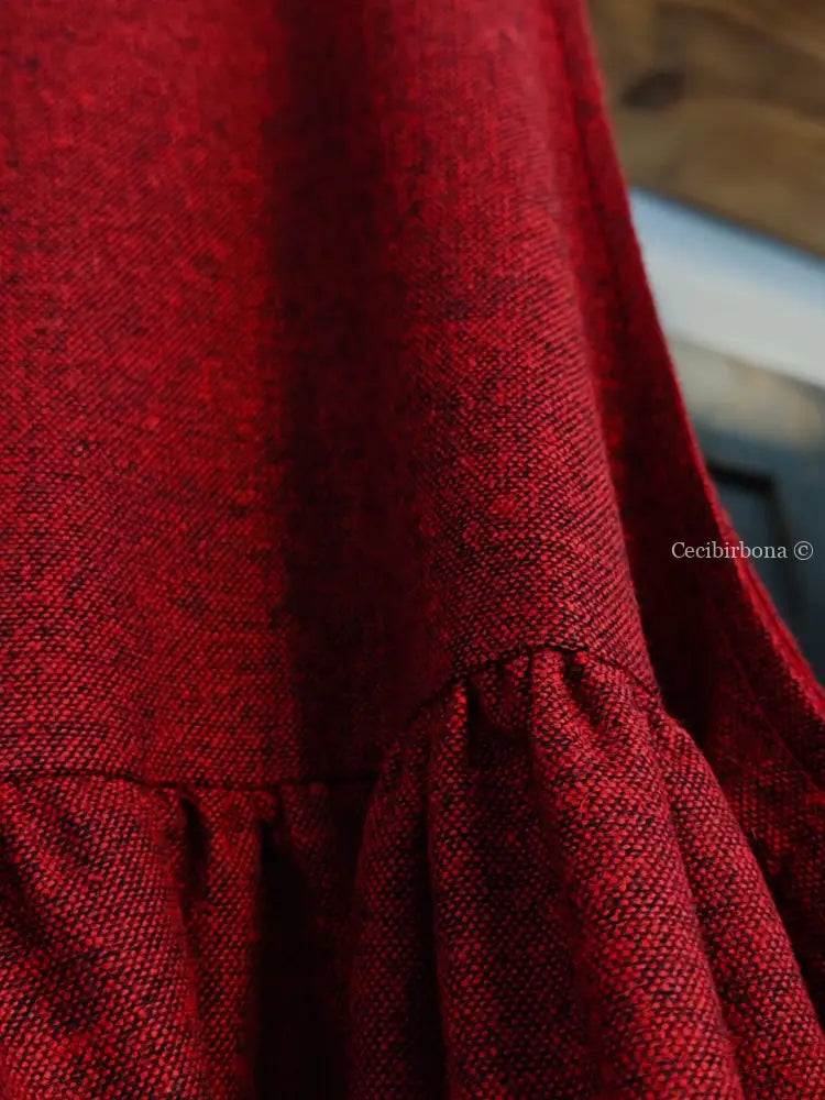 Grembiule mélange rosso scuro (Ref. 367) grembiule donna tessuti moderni