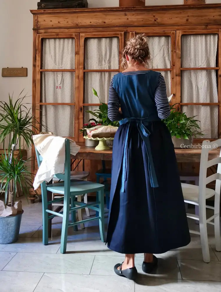 Grembiule patchwork blu/denim (Ref. 414) grembiule donna tessuti moderni