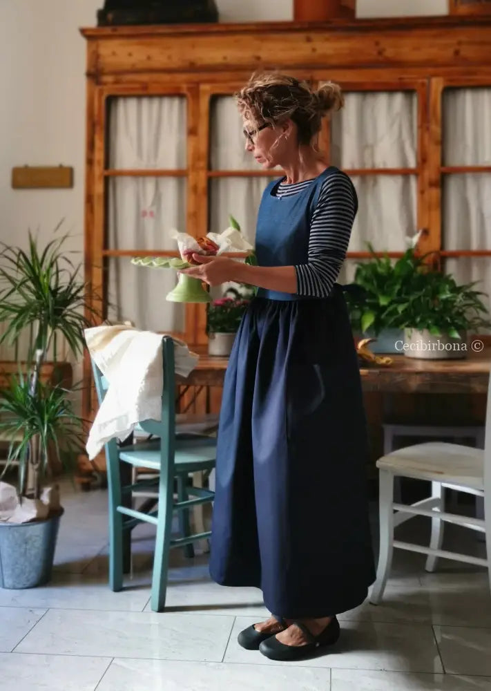 Grembiule patchwork blu/denim (Ref. 414) grembiule donna tessuti moderni