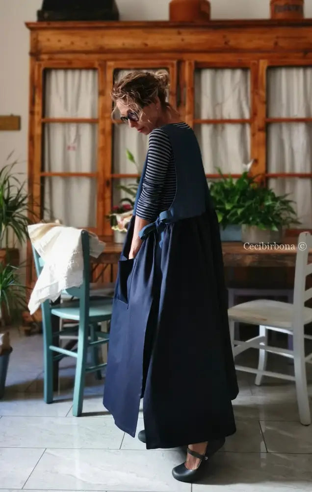 Grembiule patchwork blu/denim (Ref. 414) grembiule donna tessuti moderni