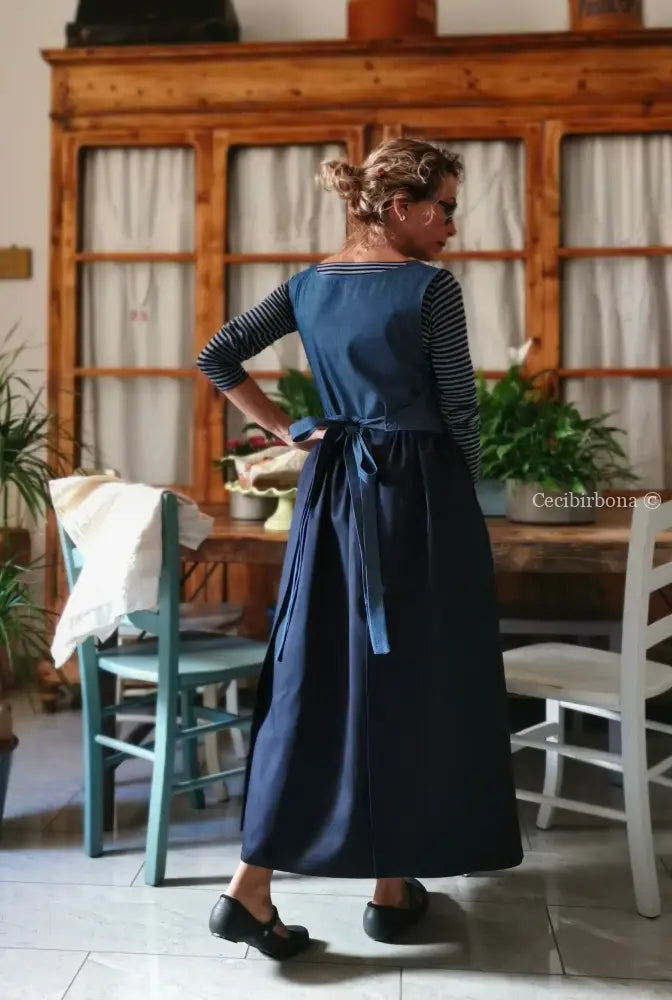 Grembiule patchwork blu/denim (Ref. 414) grembiule donna tessuti moderni