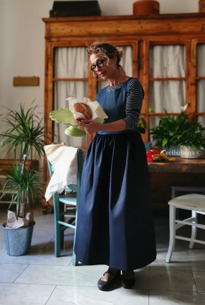 Grembiule patchwork blu/denim (Ref. 414) grembiule donna tessuti moderni