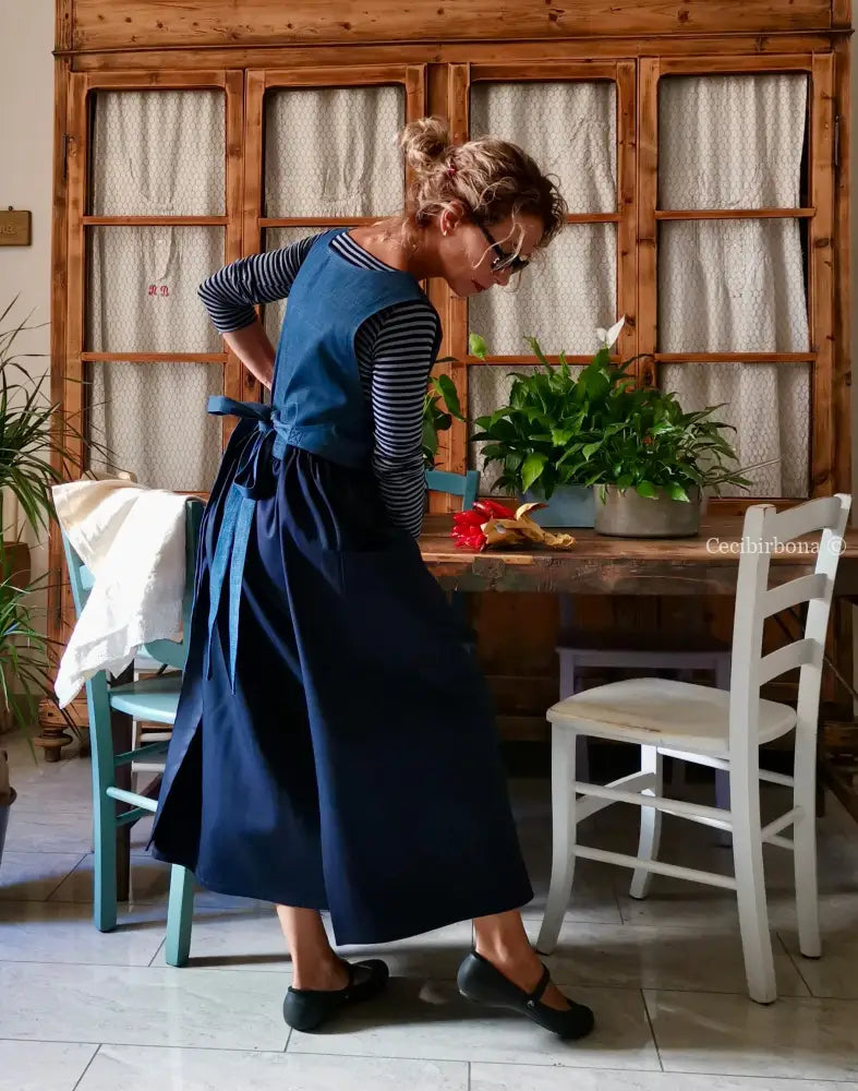 Grembiule patchwork blu/denim (Ref. 414) grembiule donna tessuti moderni