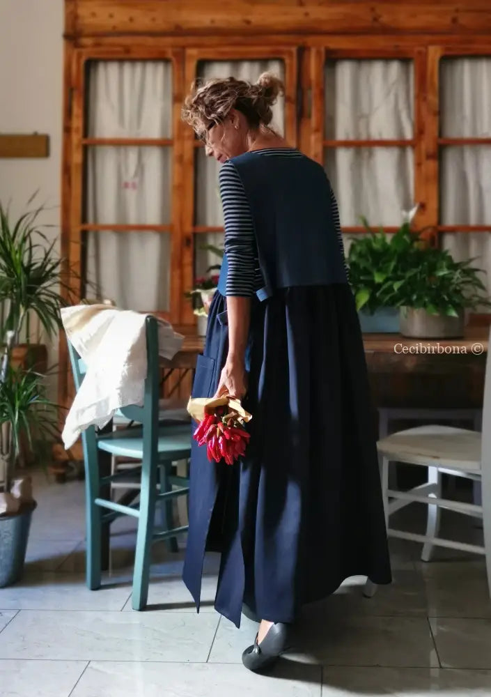 Grembiule patchwork blu/denim (Ref. 414) grembiule donna tessuti moderni