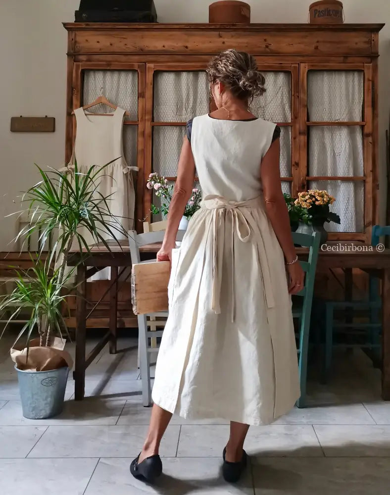 Grembiule patchwork di tessuti antichi con pizzo (Ref. 433) grembiule donna tessuti antichi