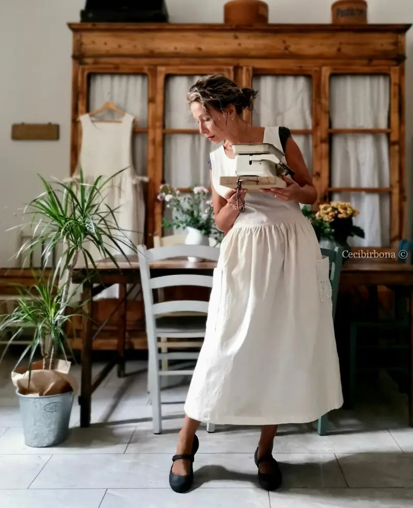 Grembiule patchwork di tessuti antichi con pizzo (Ref. 433) grembiule donna tessuti antichi