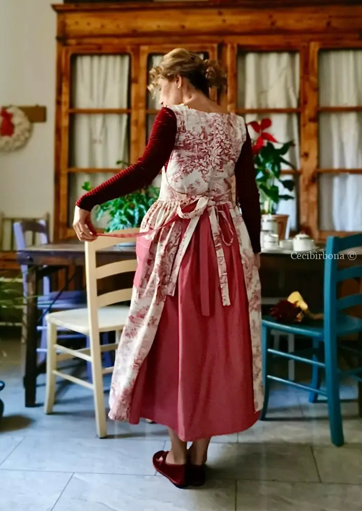 Grembiule patchwork in toile de Jouy (Ref. 463) grembiule donna tessuti moderni