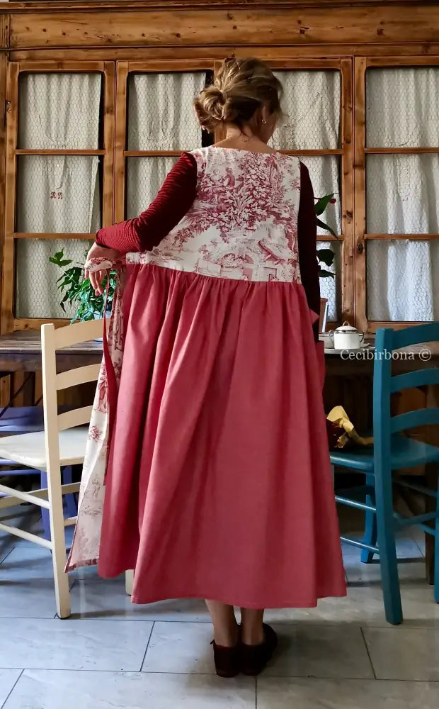 Grembiule patchwork in toile de Jouy (Ref. 463) grembiule donna tessuti moderni