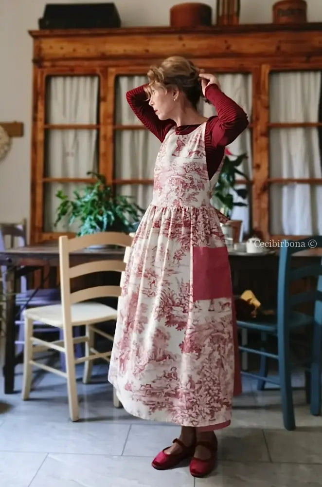 Grembiule patchwork in toile de Jouy (Ref. 463) grembiule donna tessuti moderni