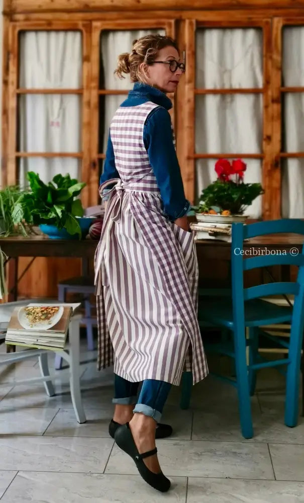 Grembiule patchwork viola (Ref. 451) grembiule donna tessuti moderni