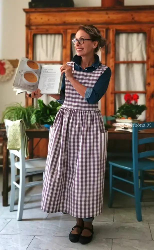 Grembiule patchwork viola (Ref. 451) grembiule donna tessuti moderni