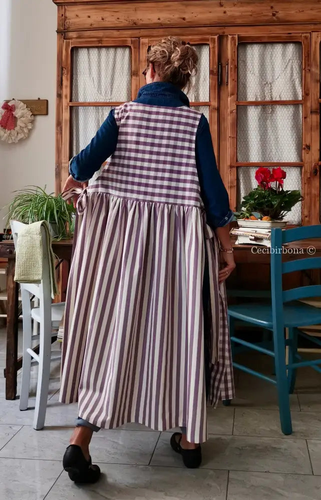 Grembiule patchwork viola (Ref. 451) grembiule donna tessuti moderni