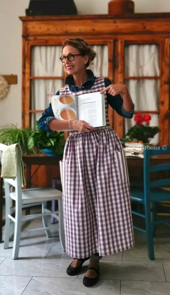 Grembiule patchwork viola (Ref. 451) grembiule donna tessuti moderni